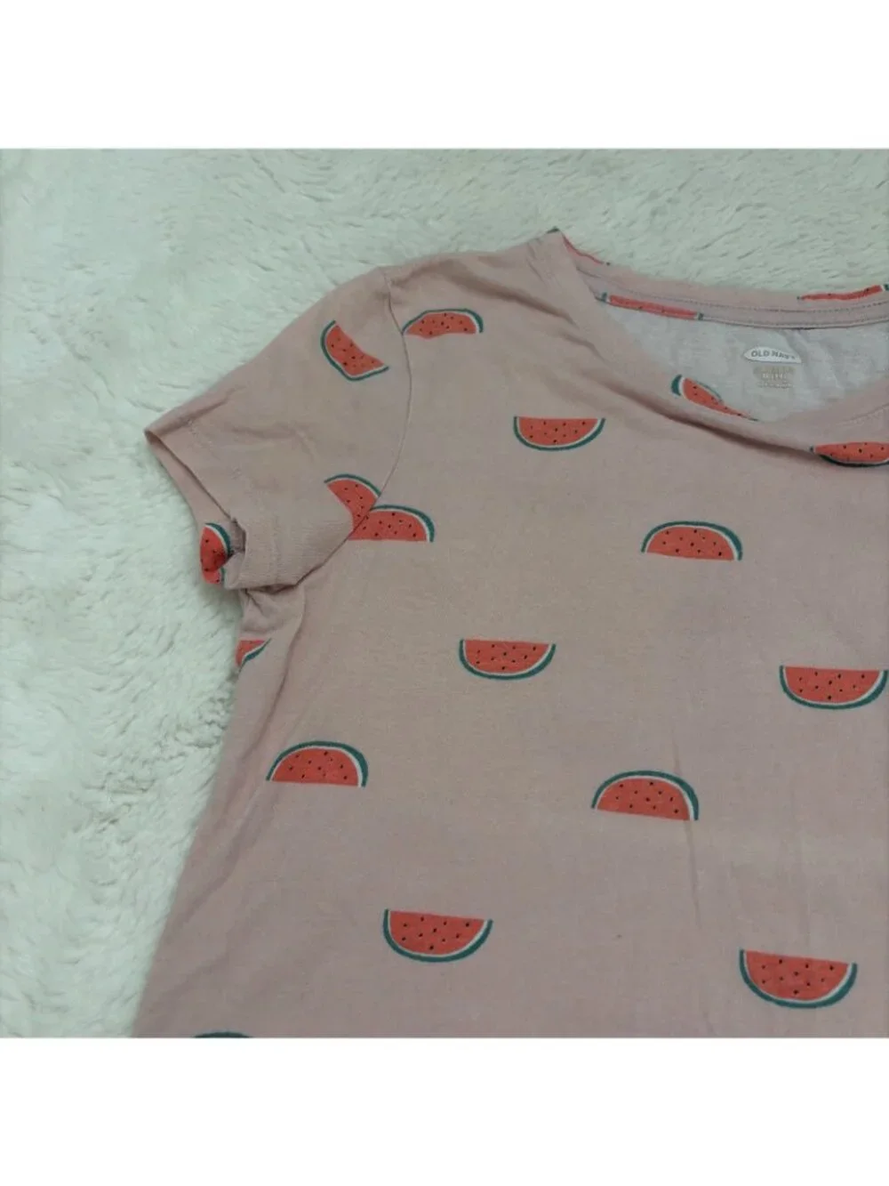 Old Navy Girls Softest Tee XL 14 Pink Watermelon